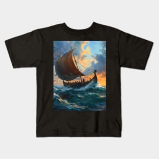 Saga of the Norse: Viking Exploration, Epic Tales, and Anime-Manga Heritage in Vinland Saga Art Kids T-Shirt